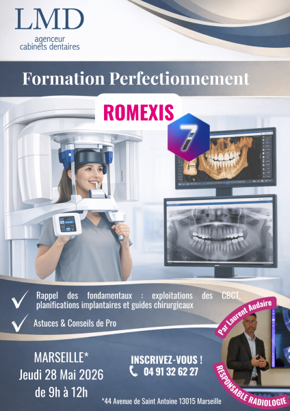 Formation perfectionnement Logiciel imagerie dentaire Romexis Marseille le 28 Mai 2026
